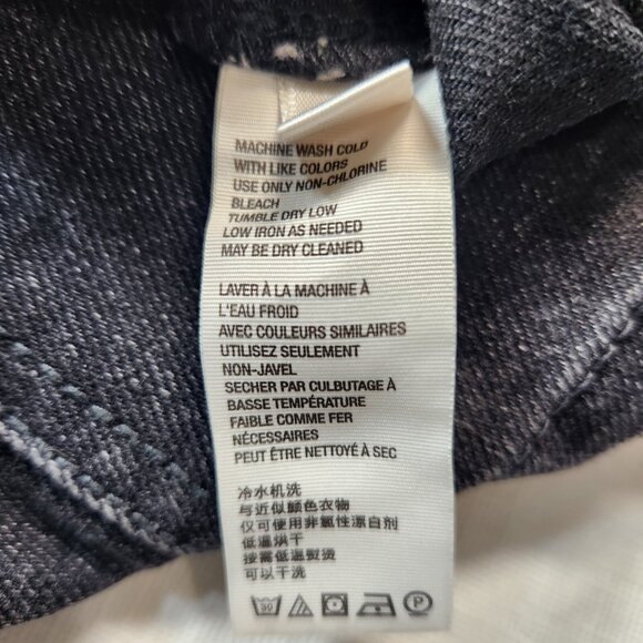 Free People Women's Size 27 Mini Skirt Brea Cut off Denim Faded Black (17) - Picture 7 of 10